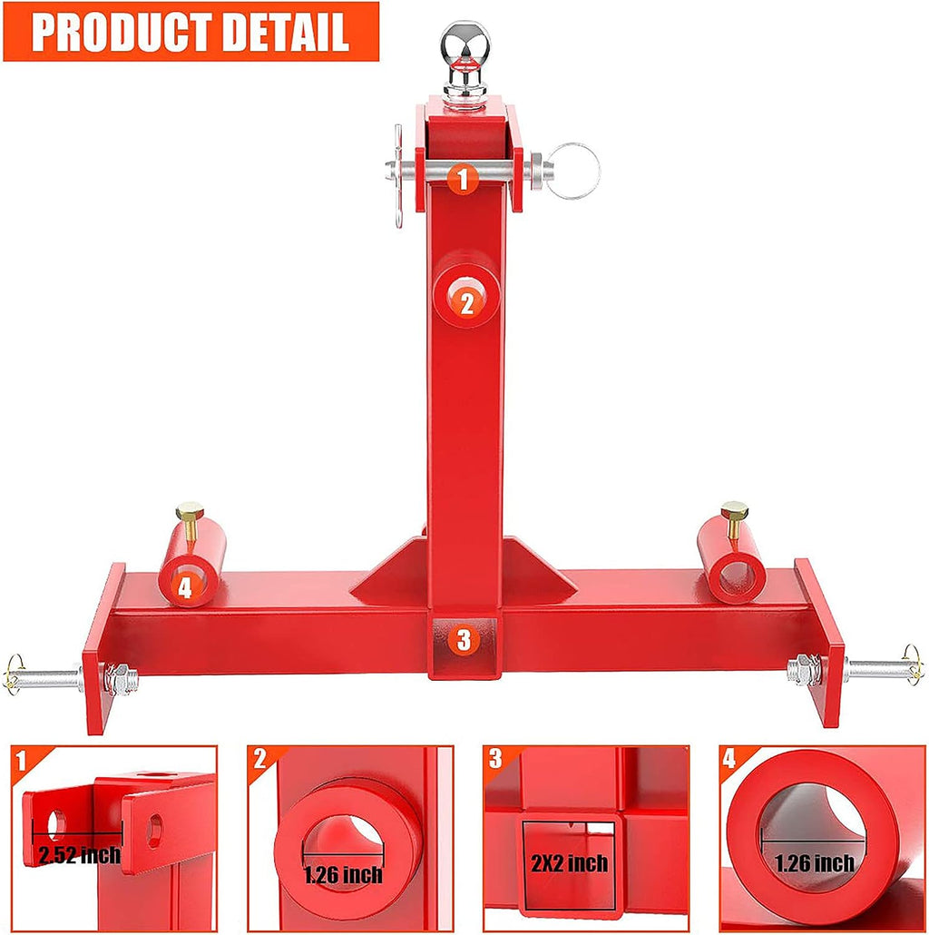 3 Point Trailer Hitch with 2" Receivers B907295