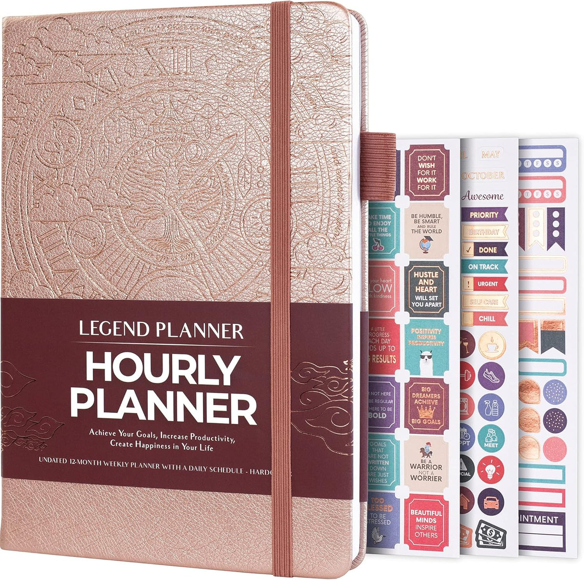 A5 Hardcover Undated Hourly Schedule Organizer Y68426