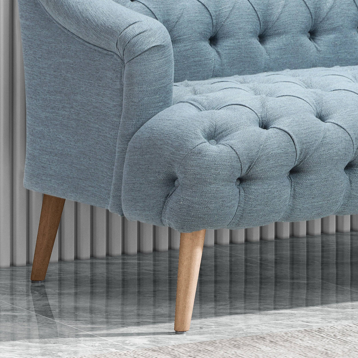 Light Blue Fabric 3 Seater Sofa D3530