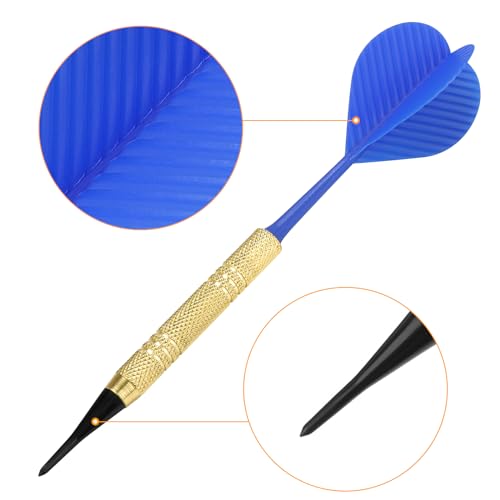 12 Pcs Soft Tip Darts Set with 100 Black 2BA Replacement Tips K846098
