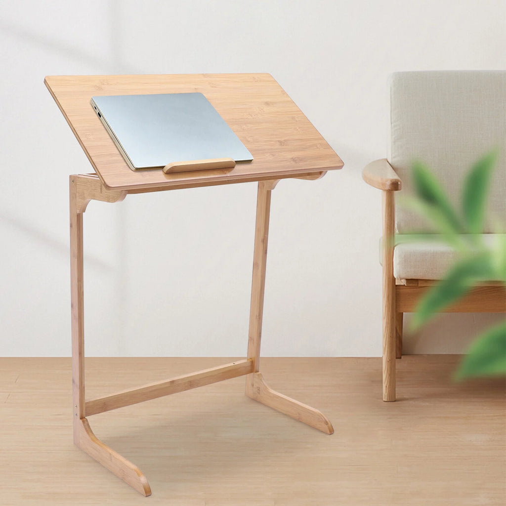 Adjustable Laptop Desk End Table Portable Over-Bed Table T738