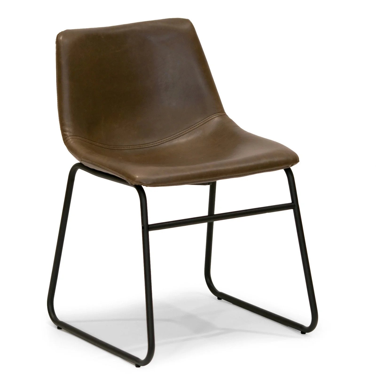Gray Faux Leather Dining Chairs Set of 2 V381