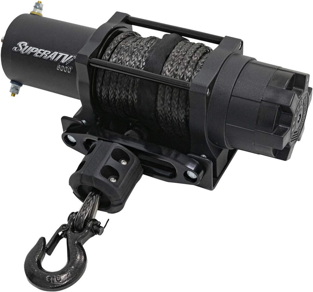 6000 lb Black Ops Winch with Heavy Duty Winch Mounting Plate Complete Kit N9963