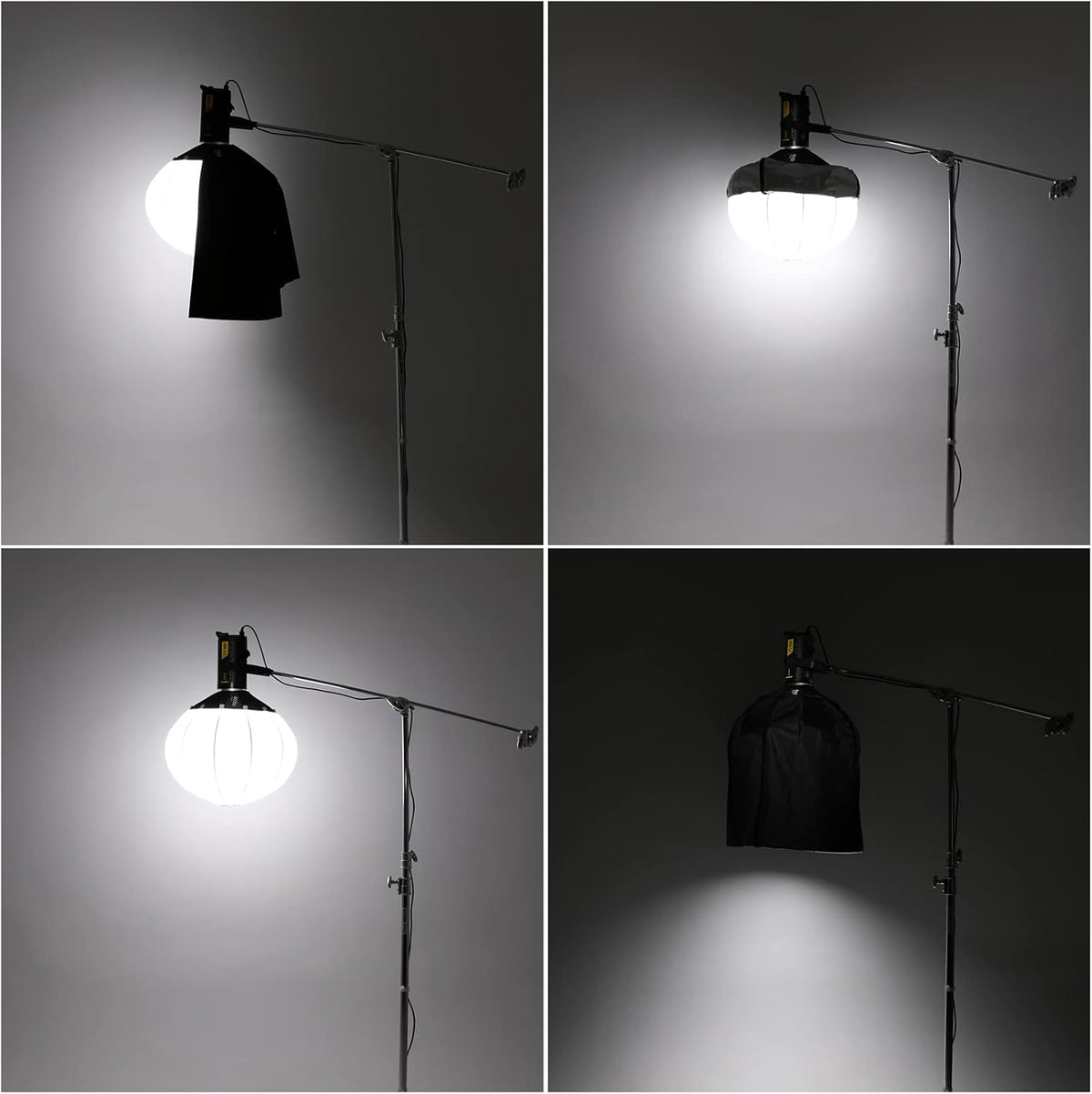 2 Packs Lantern Softbox with Light Stand Kit, 85cm Soft Light Diffuser, 2.8m Tripod Stand for Bowens Mount Lights Y42943