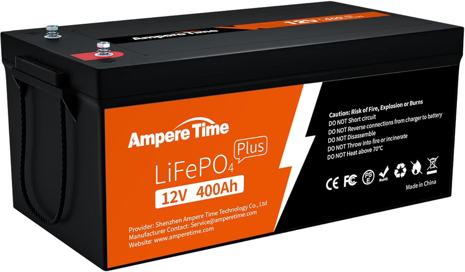12V 400Ah Deep Cycle LiFePO4 Battery Pack with Built-in 250A BMS F212