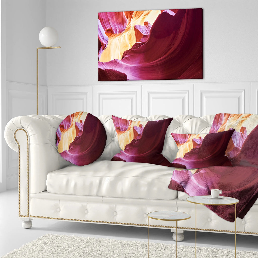 Purple Landscape Photography Throw Pillow T25422