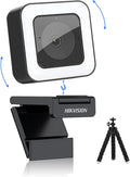 2K HD Webcam with Light Microphone, 2 Built-in Noise Reduction Mics, Autofocus, 30fps Type C USB2.0, Tripod Pack of 2 Y3729