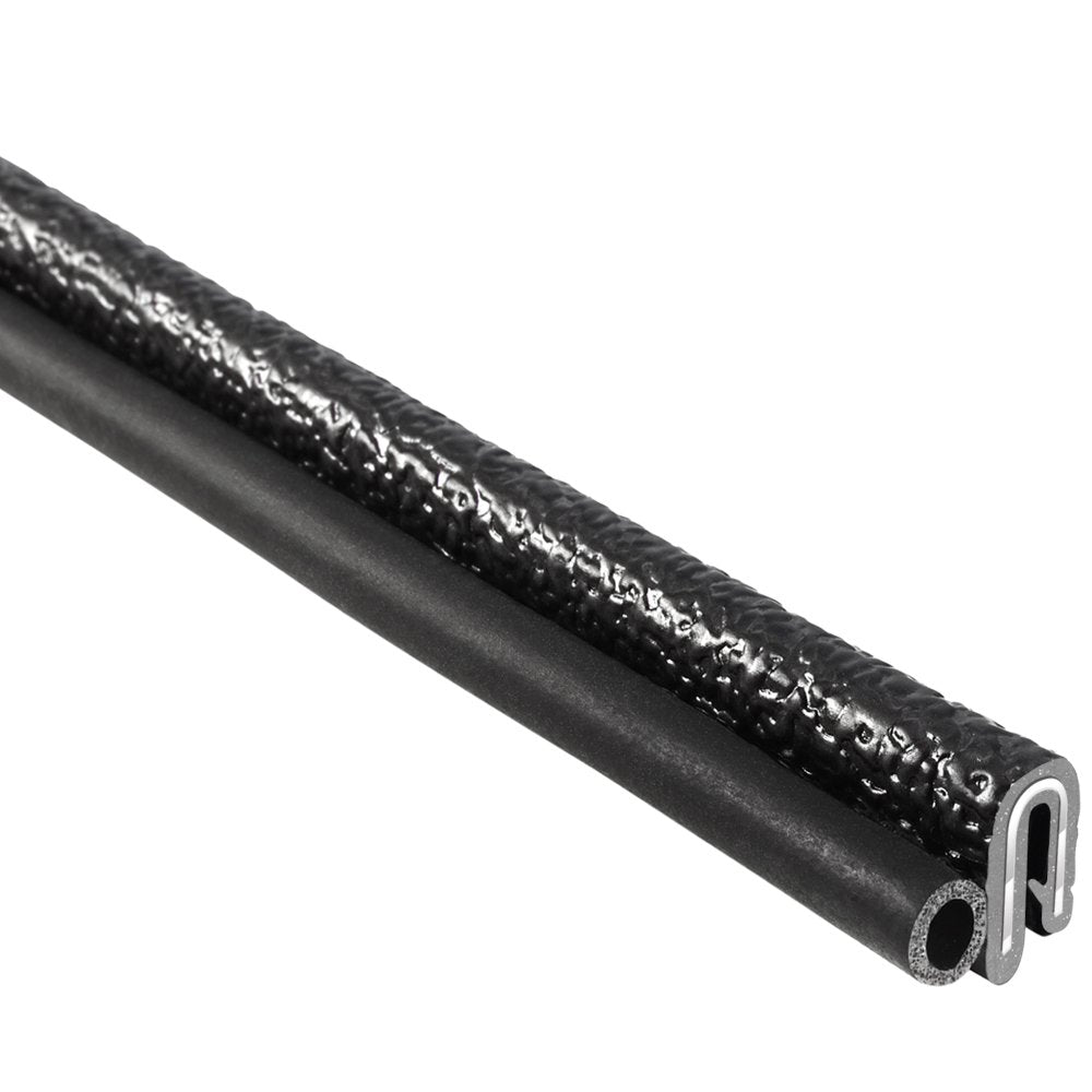 Trim Seal with Side Bulb, 3/4” Bulb Seal Diameter, 25’ Length, PVC Plastic with EPDM Rubber Seal, Pack of 2 D4879