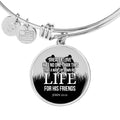Stainless Steel or 18k Gold Circle Bangle Bracelet I2732