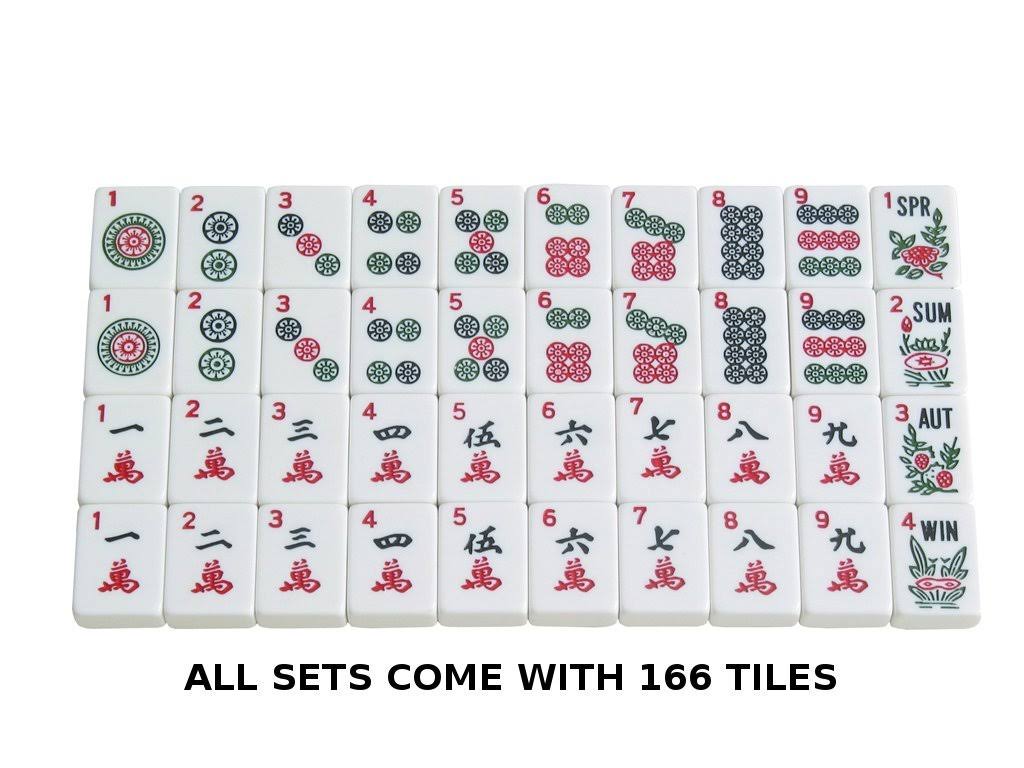 White Aluminum Case Mahjong Set X9501