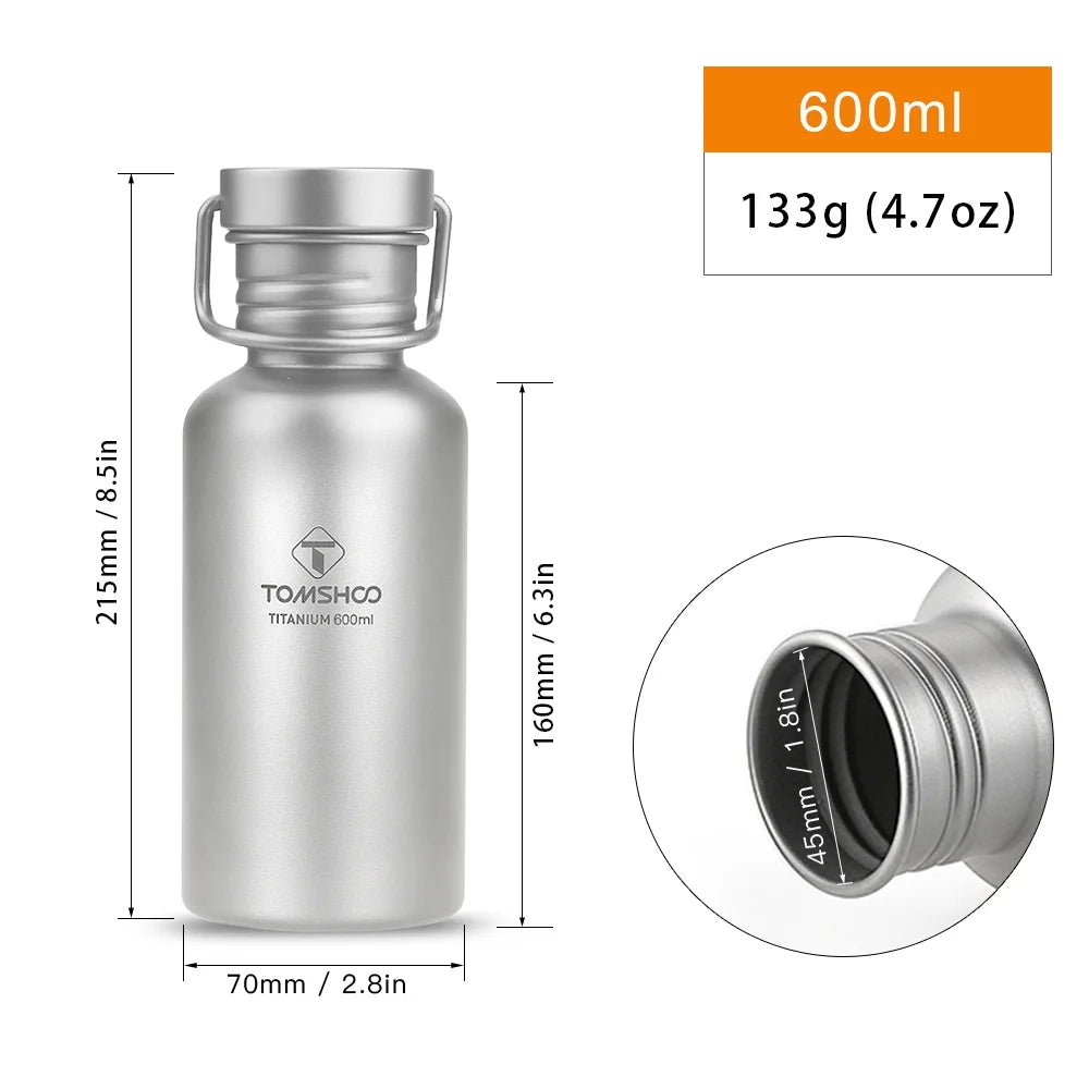 600ml Full Titanium Water Bottle with Silicone Seal F814257