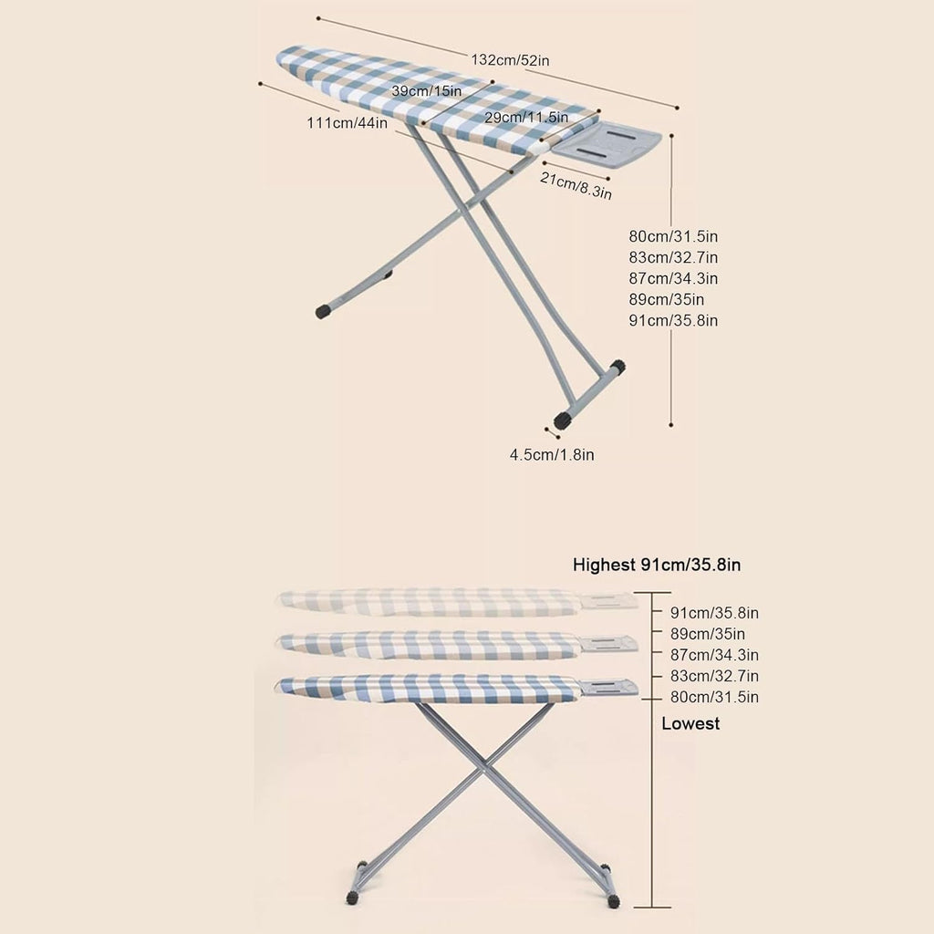 Compact Full-Size Folding Ironing Board with Iron Stand T44885