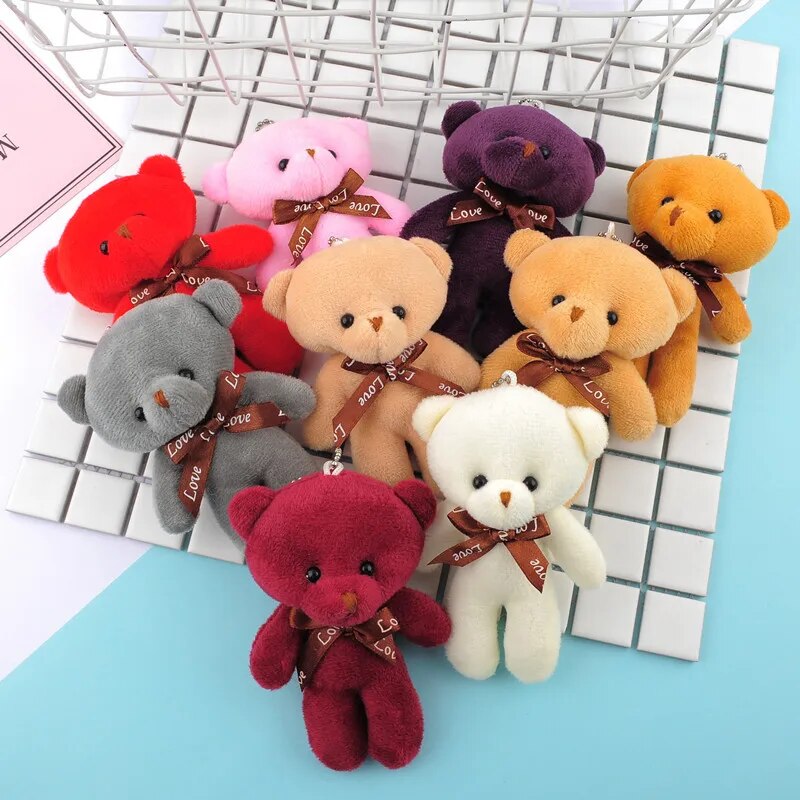 White Mini Teddy Bear Plush Toy 12cm B7093