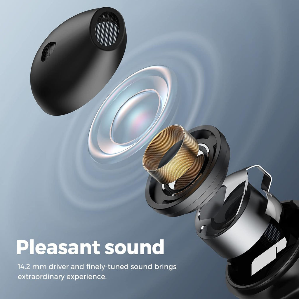 Wireless Earbuds with 14.2mm Driver, Bluetooth V5.2, Four Mic, Game Mode, 17.5 Hrs Q57867