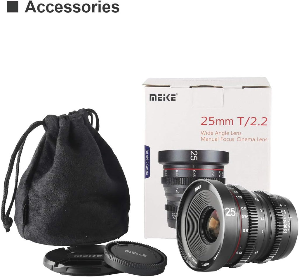 25mm T2.2 Manual Focus 4K Mini Cine Lens for Micro Four Thirds Mount Z4279