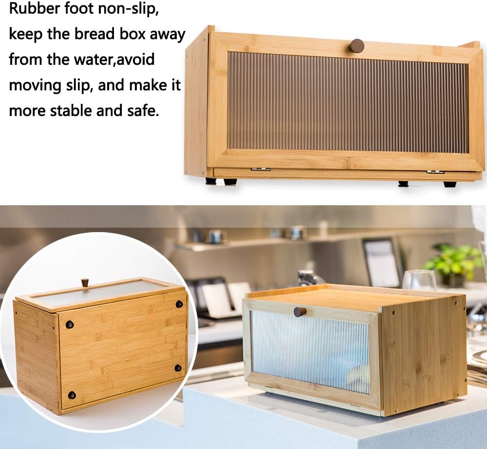Bamboo Bread Box with Window, Pack of 2 Y79265