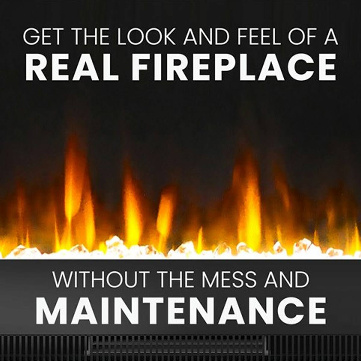 Black Wall-Mount Electric Fireplace B9125