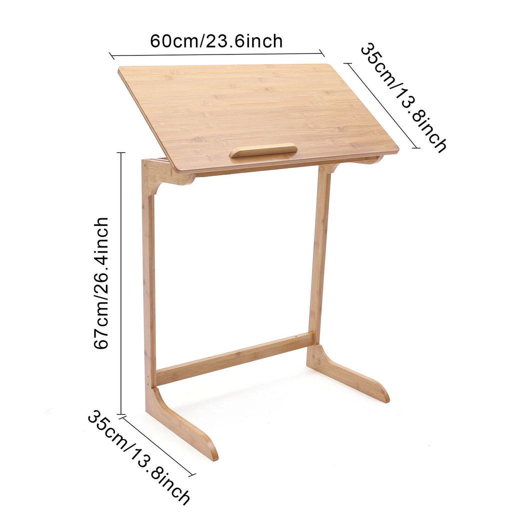 Adjustable Laptop Desk End Table Portable Over-Bed Table T738