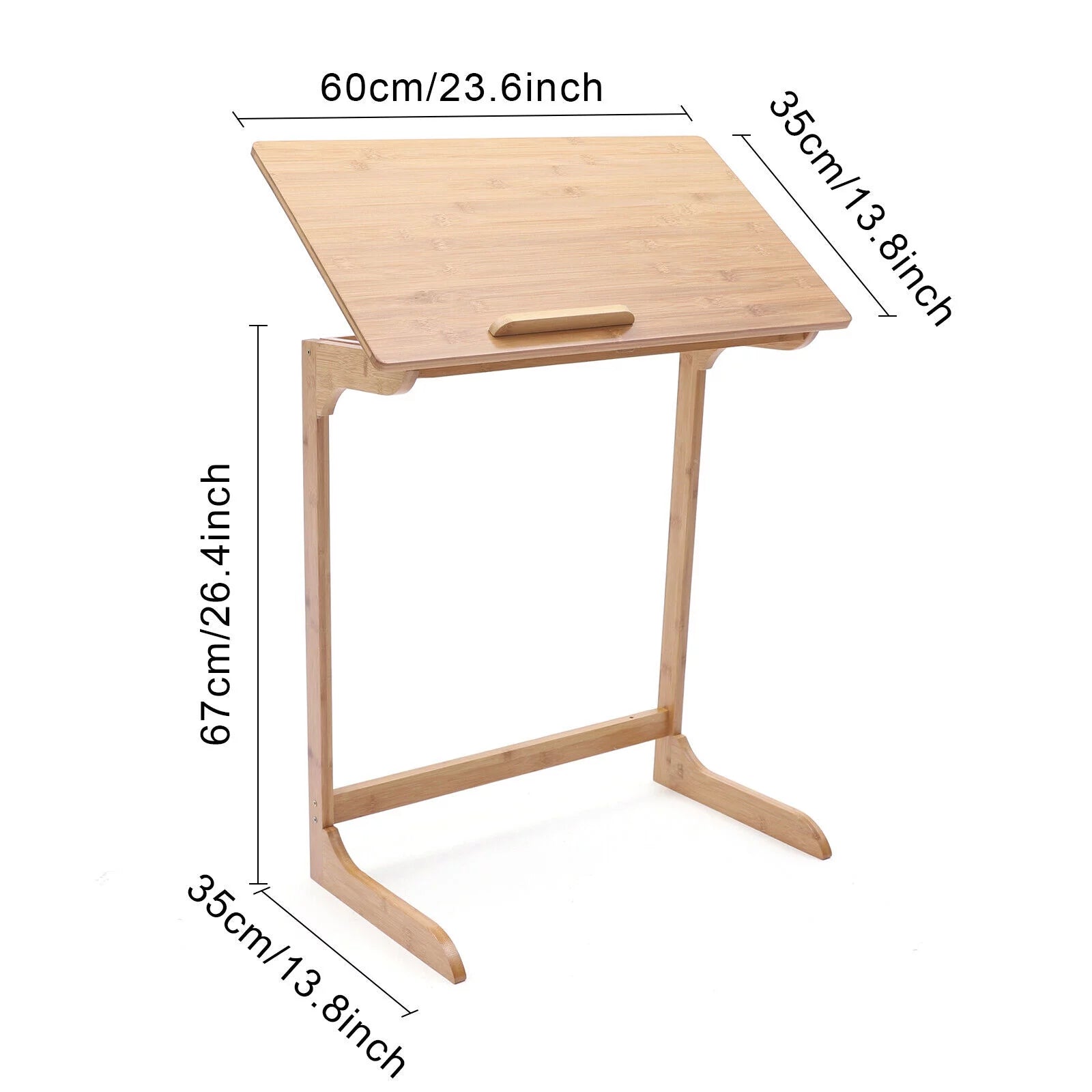 Adjustable Laptop Desk End Table Portable Over-Bed Table T738