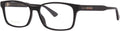 Black Plastic Rectangle Eyeglasses 55mm G534