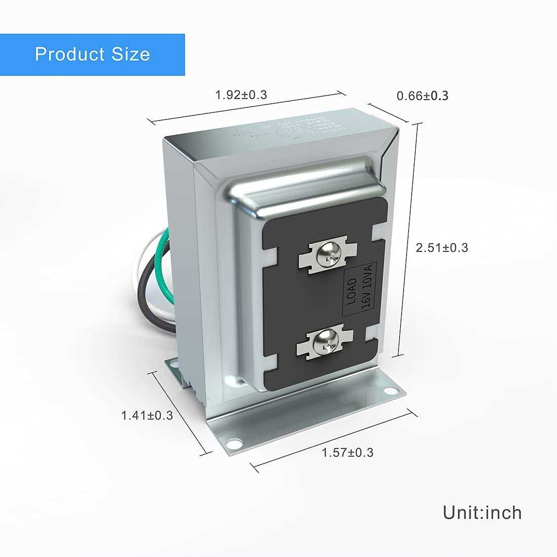 16V 10VA Hardwired Door Chime Transformer S430