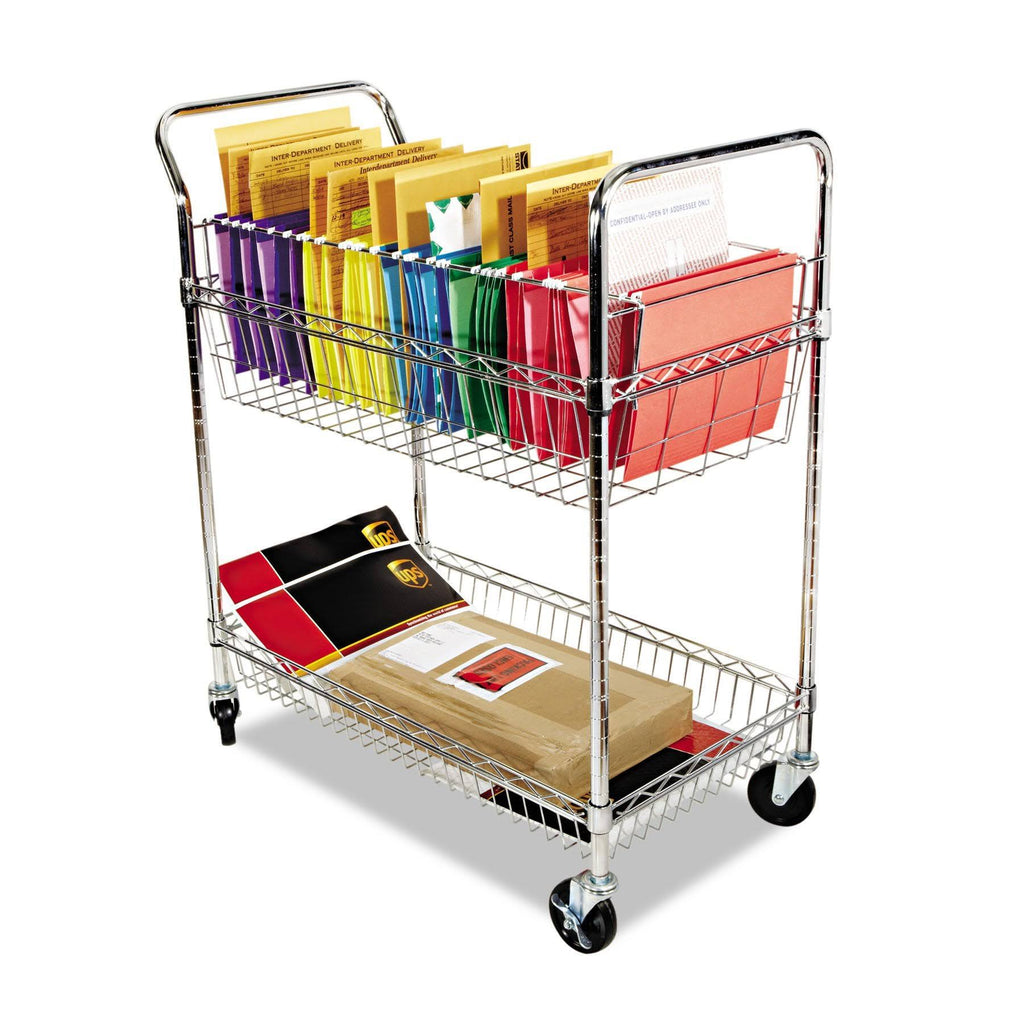 Two-Shelf Mail Cart A338
