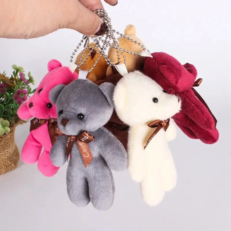 White Mini Teddy Bear Plush Toy 12cm B7093