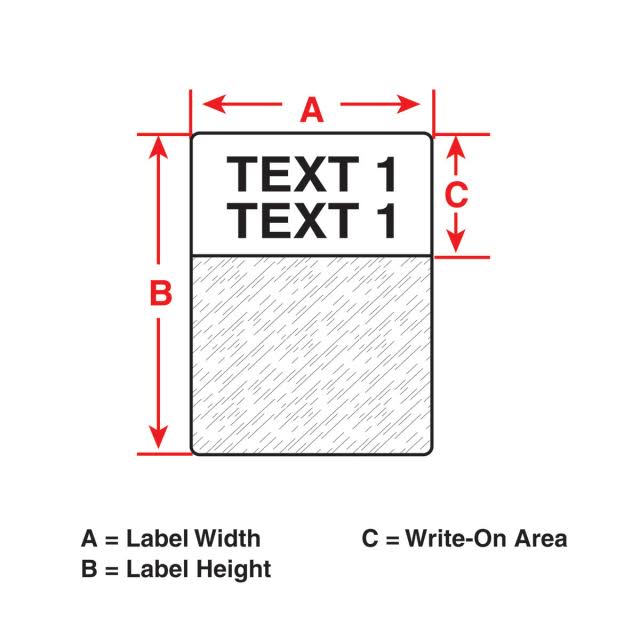 1.5 in H x 1 in W Label S9640
