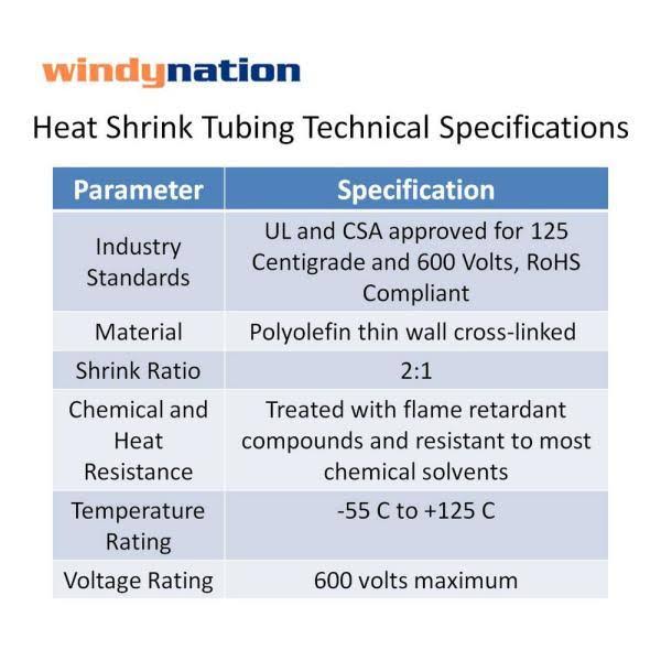 40 ft 2 AWG 10-Piece 3/8 in Tinned Copper Cable Lug Terminal Connectors with 3 ft Heat Shrink Tubing J711