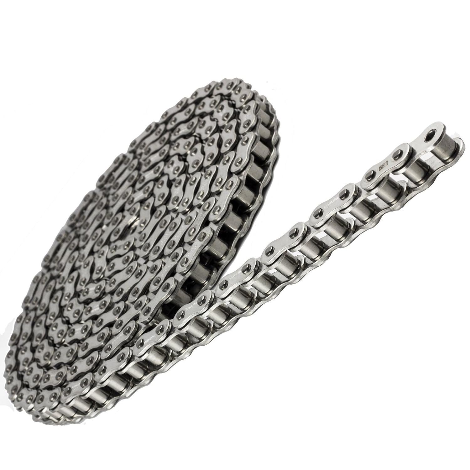 80 SS Stainless Steel Roller Chain 10 Feet with 1 Connecting Link U187299