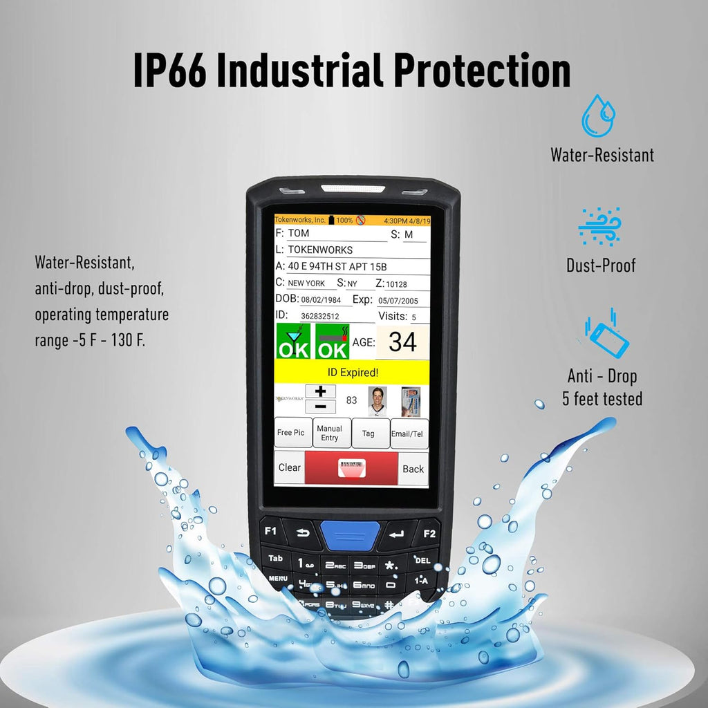 ID Scanner with Charger Cradle and Hand Strap C404