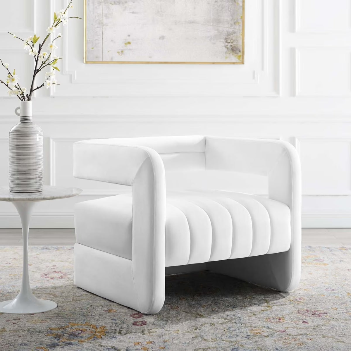 Tufted Performance Velvet Accent Armchair I75911