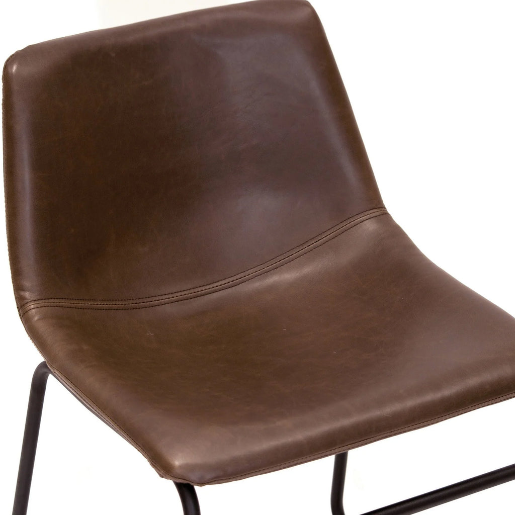 Gray Faux Leather Dining Chairs Set of 2 V381