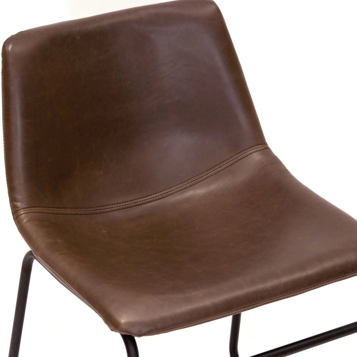 Gray Faux Leather Dining Chairs Set of 2 V381
