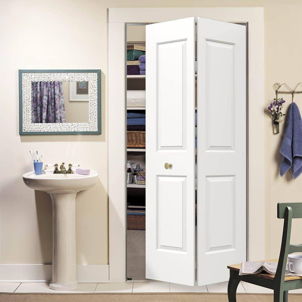 White Molded Composite MDF Closet Bi-Fold Door B1873