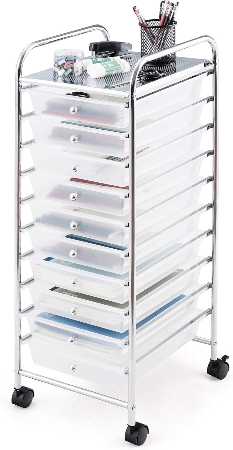 10-Drawer Rolling Storage Cart P621