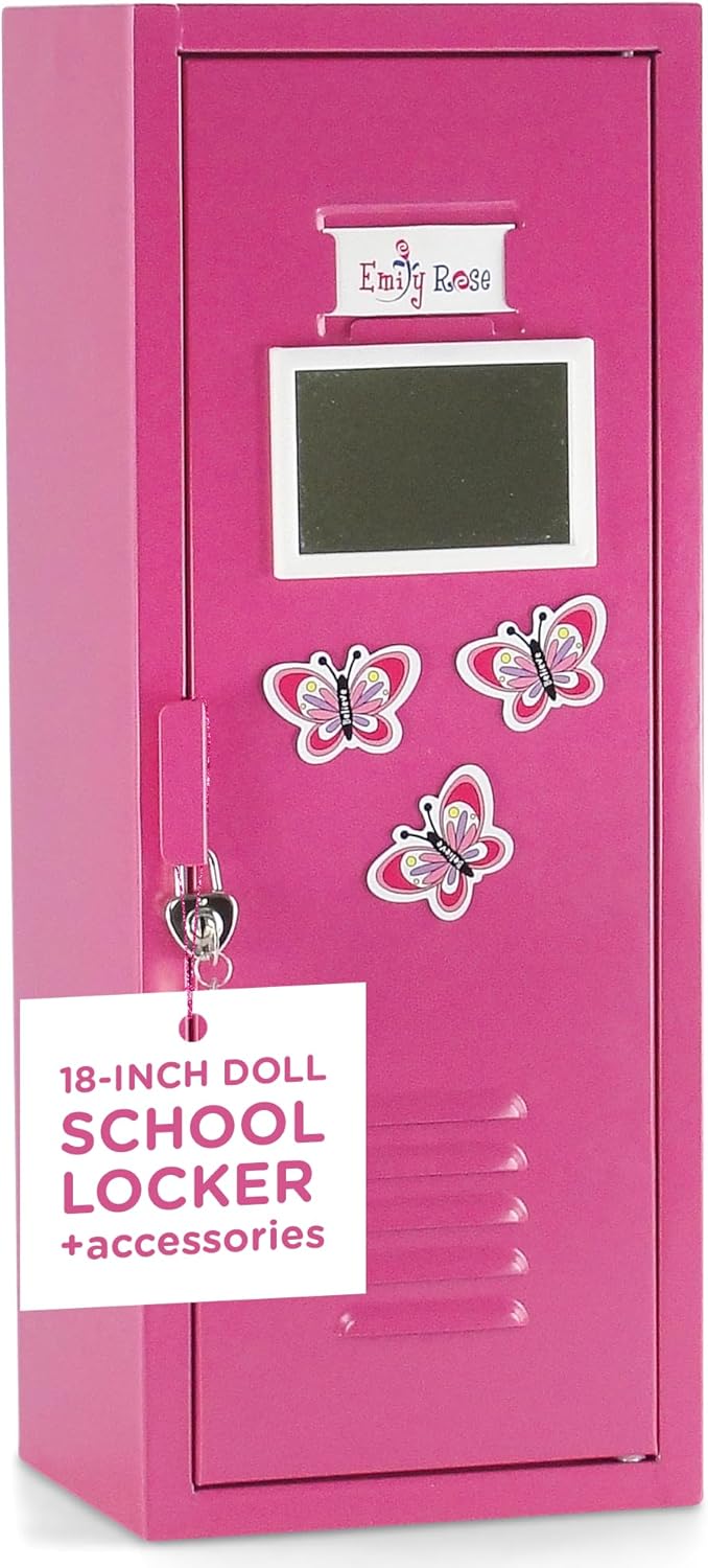 18 Inch Doll Clothes Storage with Lock, Key & 5 Hangers T59759