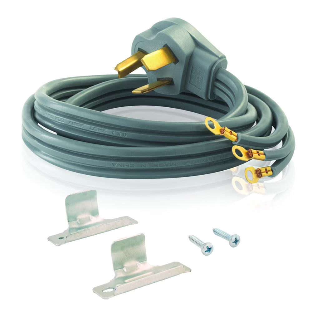 Gray 6 Feet 3-Prong Dryer Cord V30615