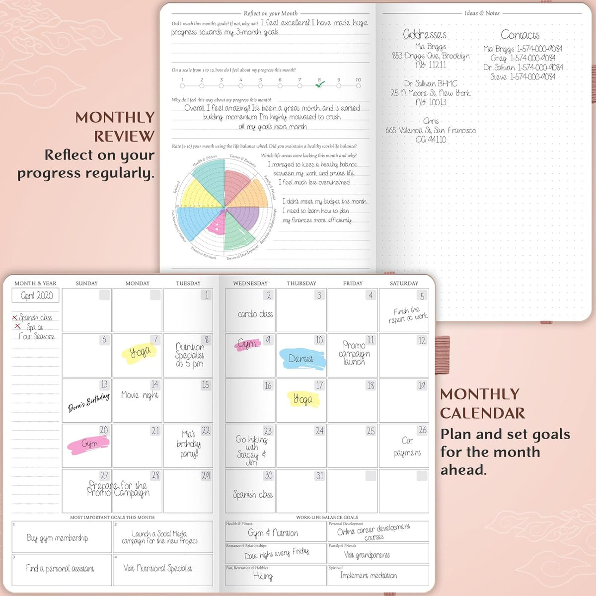 A5 Hardcover Undated Hourly Schedule Organizer Y68426