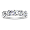10k White Gold Diamond Five Stone Wedding Band G670647