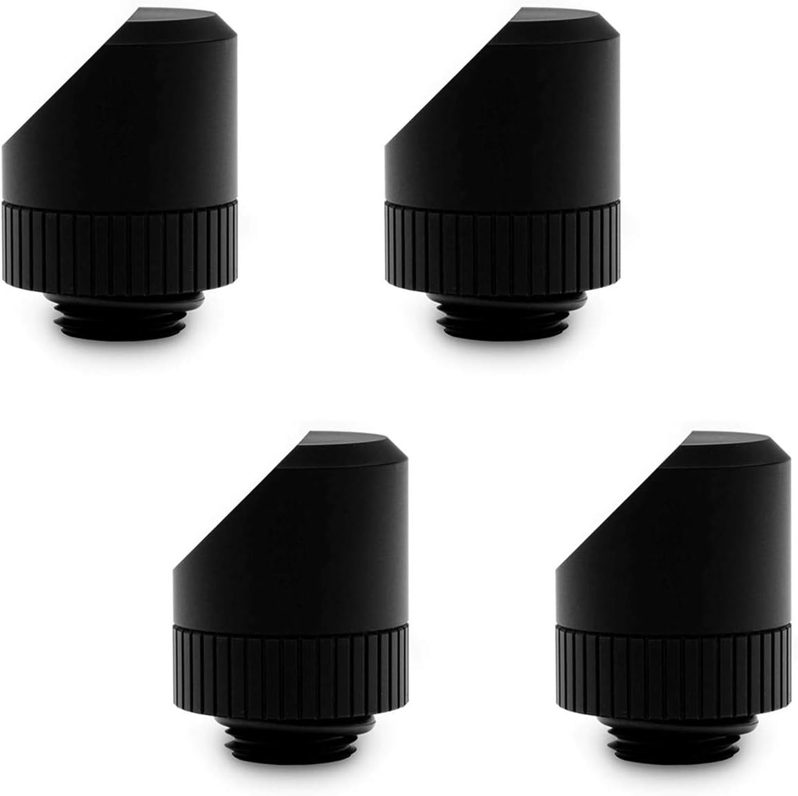 Black 45 Degree Angled Rotary Fitting, 4-Pack K131415