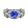 2.50 CT Diamond Heart Blue Sapphire Ring I797
