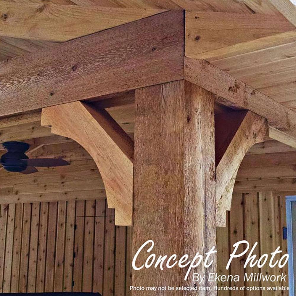 6x22W x 12x22D x 16x22H Rough Sawn Brace, Western Red Cedar D683