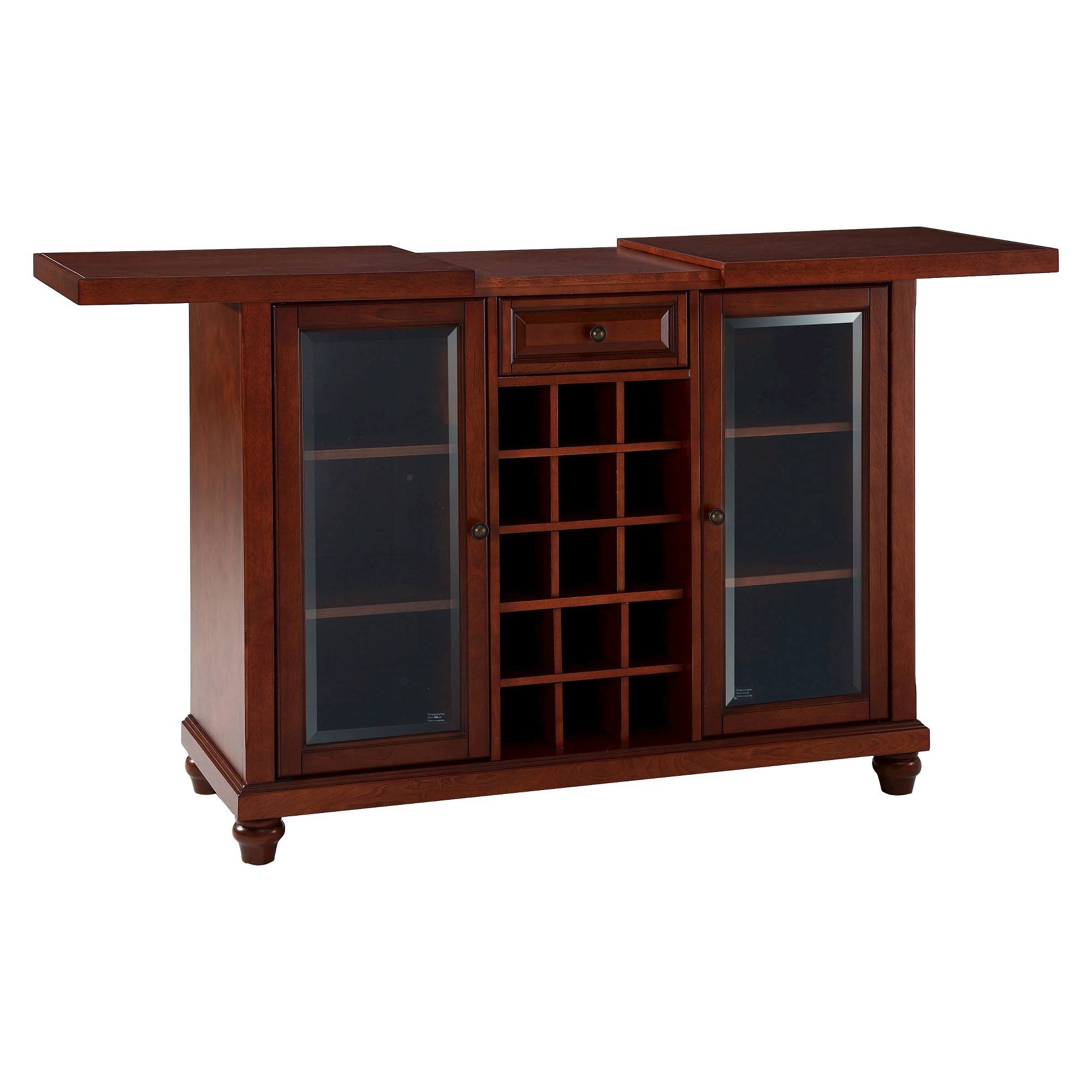 Vintage Mahogany Sliding Top Bar Cabinet V9099