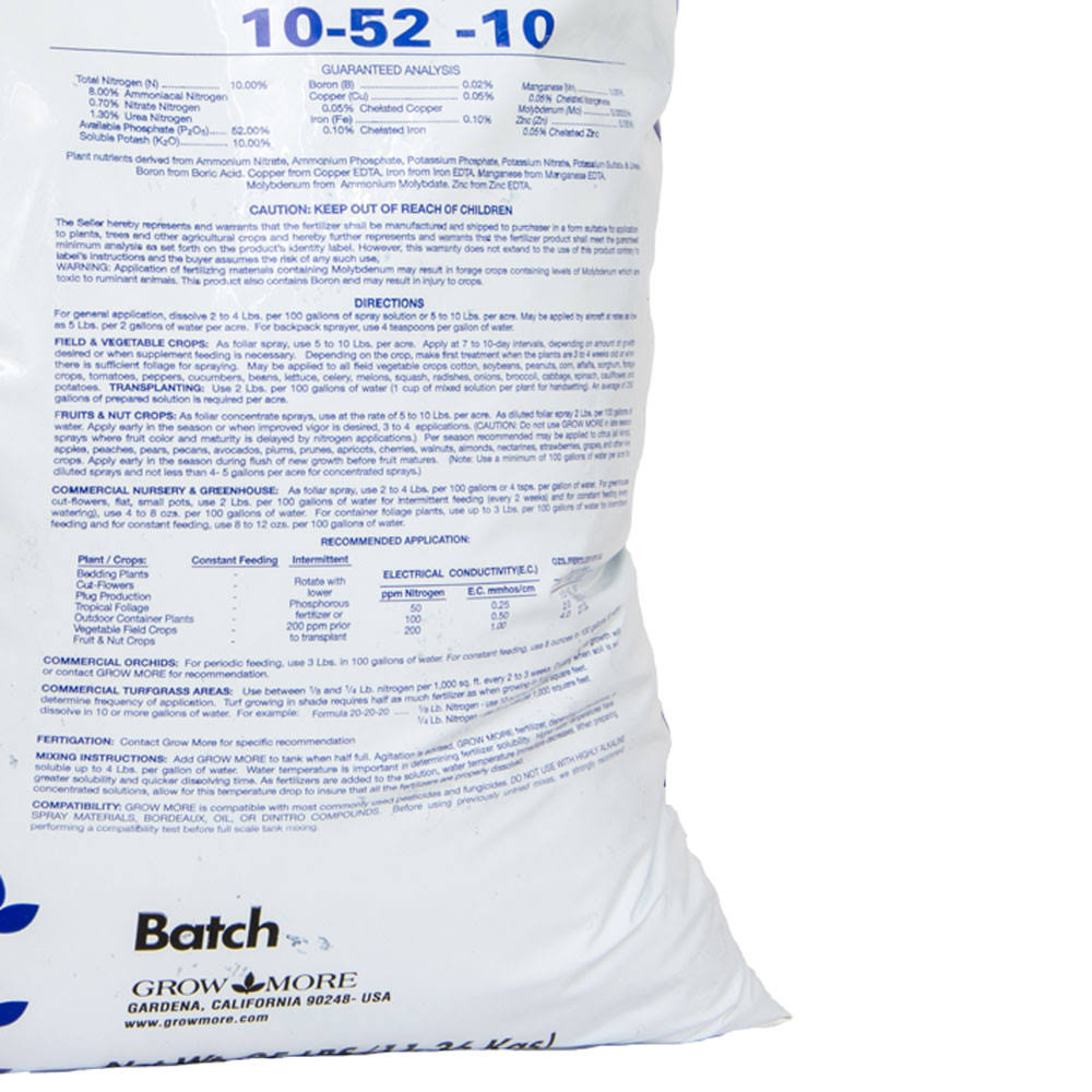 25 lbs Water Soluble 10-52-10 Y7249