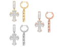 1.20 CT Diamond Dangle Drop Earrings White Gold Q7186