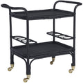 Black Rattan Bar Cart M4194