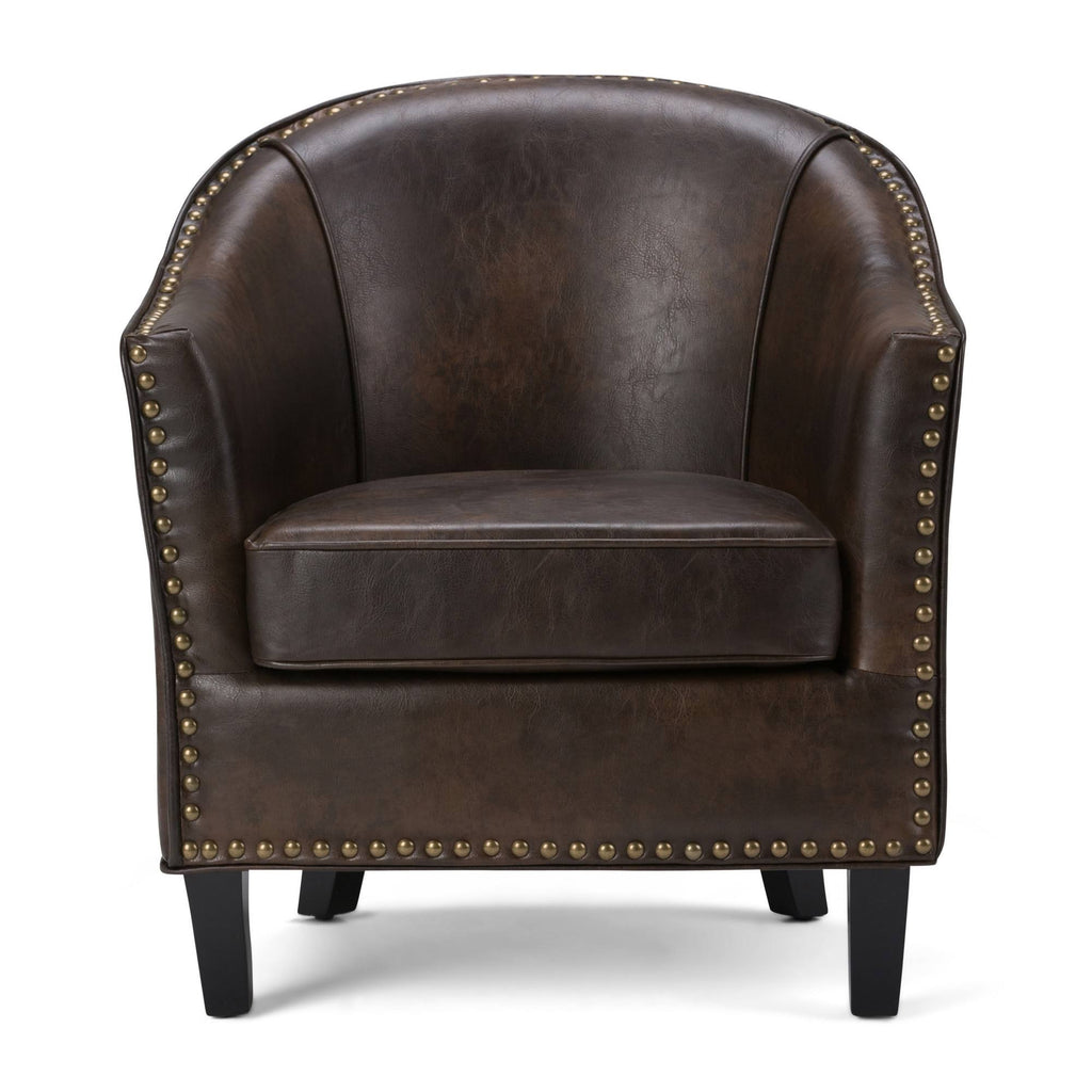 Bonded Leather Tub Chair S649
