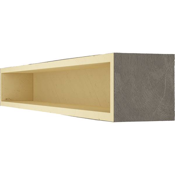 Rough Sawn Faux Wood Fireplace Mantel, Aged Cedar E919590