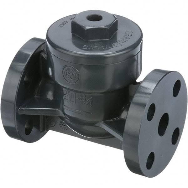 Check Valve, 1 in, Inline Swing, PVC, Flange x Flange S157501